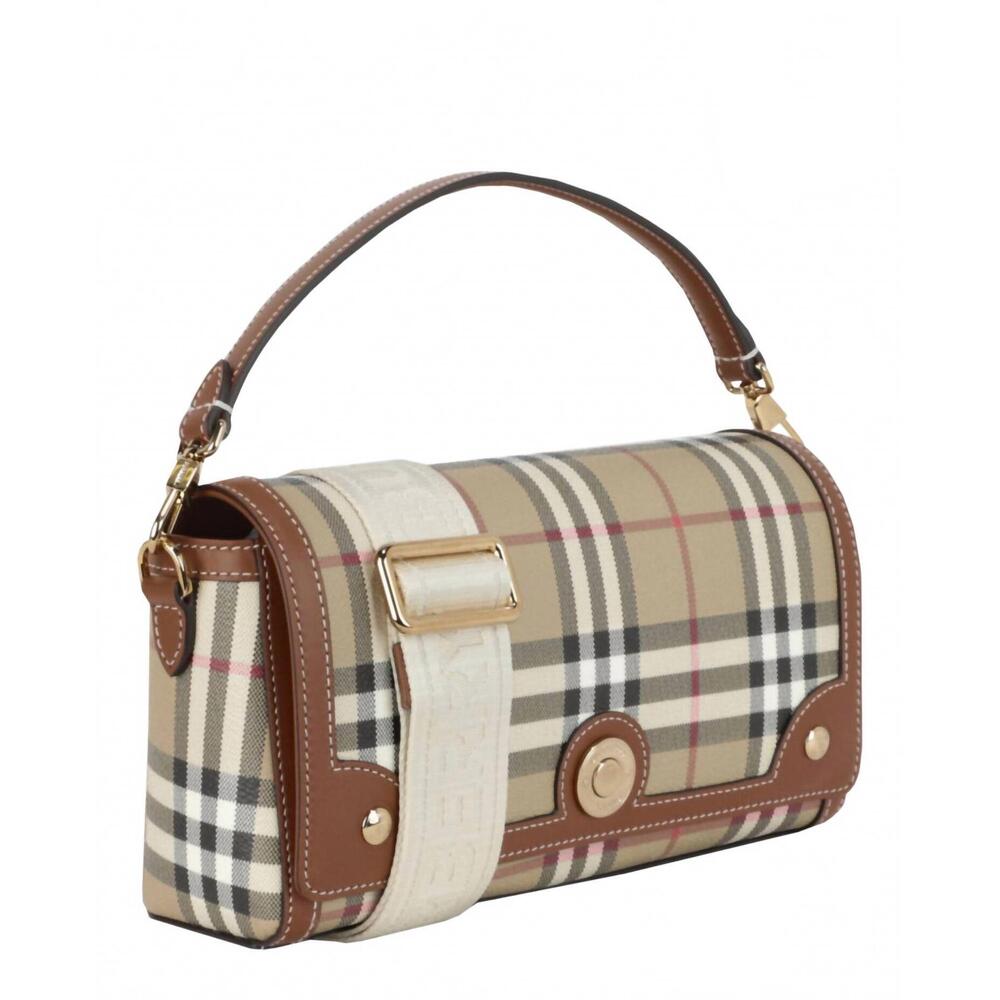 NEW BURBERRY women's top handle note bag in briar brown - Picture 2 of 4